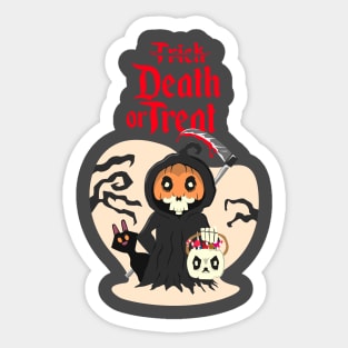 Hi, Death or treat on Halloween Sticker